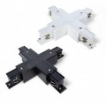 Connettore a X per collegare unire binario trifase bianco nero giunto croce faro faretti led