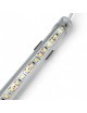 Striscia 144 LED rigida barra copertura trasparente profilo alluminio 1 mt 12V bianco caldo naturale