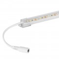 Striscia 144 LED barra rigida sottopensile copertura trasparente profilo alluminio 1 mt 12V bianco caldo naturale