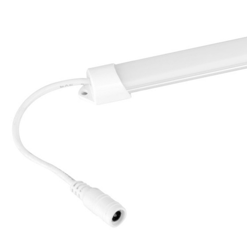 Striscia 144 LED rigida barra copertura opaco profilo alluminio 1 mt 12V bianco caldo naturale