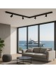 Faretto con attacco GU10 per binario trifase orientabile nero faro proiettore lampadina led