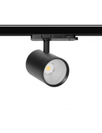 Faretto led per binario trifase 30W orientabile nero faro proiettore lampada