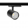 Faretto led per binario trifase 30W orientabile nero faro proiettore lampada