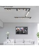 Faretto led per binario trifase 30W orientabile nero faro proiettore lampada