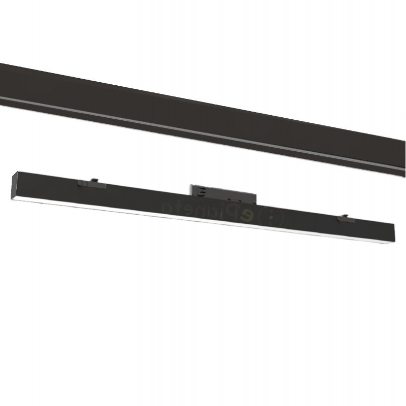 Faretto proiettore a barra lineare led 40W nero per binario trifase 3 in 1 luce calda naturale bianca copertura opaca