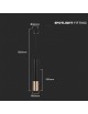Lampadario a sospensione cilindro attacco GU10 nero oro lampada design moderno 30 cm sospeso