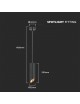 Lampadario a sospensione cilindro attacco GU10 nero oro lampada design moderno 20 cm sospeso