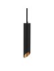 Lampadario a sospensione cilindro attacco GU10 nero oro lampada design moderno 20 cm sospeso