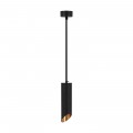 Lampadario a sospensione cilindro attacco GU10 nero oro lampada design moderno 20 cm sospeso