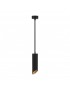 Lampadario a sospensione cilindro attacco GU10 nero oro lampada design moderno 20 cm sospeso