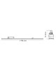Faretto proiettore a barra lineare led 40W bianco per binario trifase 3 in 1 luce calda naturale bianca copertura opaca