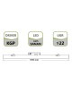 Faretto proiettore a barra lineare led 40W nero per binario trifase 3 in 1 luce calda naturale bianca copertura opaca