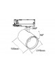 Faretto led per binario trifase 30W orientabile nero faro proiettore lampada