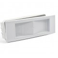 Lampada di Emergenza LED 5W plafoniera bianca da incasso o parete 220V anti black out luce di sicurezza per scale corridoi
