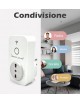 Presa bipasso intelligente smart Wi-Fi compatibile con Alexa Google Home adattatore controllo a distanza energia timer