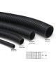 50mt bobina Tubo corrugato nero diametro 20 25 mm pieghevole autoestinguente flessibile per impianti cavi elettric