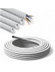 Guaina spiralata Ø 16 20 25 mm tubo flessibile grigio in PVC bobina 30 mt per impianti cavi elettrici