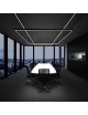 Plafoniera led lineare 40W 120cm collegabile modulabile lampada da soffitto nero luce bianca naturale per ufficio casa