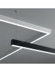 Plafoniera led lineare 40W 120cm collegabile modulabile lampada da soffitto nero luce bianca naturale per ufficio casa