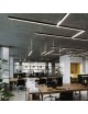 Plafoniera led lineare 40W 120cm collegabile modulabile lampada da soffitto nero luce bianca naturale per ufficio casa