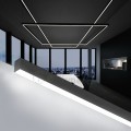 Plafoniera led lineare 40W 120cm collegabile modulabile lampada da soffitto nero luce bianca naturale per ufficio casa