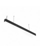 Plafoniera led lineare 40W 120cm collegabile modulabile lampada da soffitto nero luce bianca naturale per ufficio casa