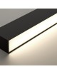 Plafoniera led lineare 40W 120cm collegabile modulabile lampada da soffitto nero luce bianca naturale per ufficio casa