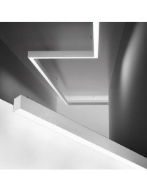 Plafoniera led lineare 40W 120cm collegabile modulabile lampada da soffitto bianco luce bianca naturale per ufficio casa