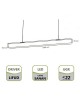 Plafoniera led lineare 40W 120cm collegabile modulabile lampada da soffitto bianco luce bianca naturale per ufficio casa