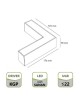 Plafoniera led lineare 40W 120cm collegabile modulabile lampada da soffitto bianco luce bianca naturale per ufficio casa