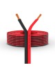 100mt Cavo Rosso Nero altoparlanti Hi-Fi 2x0,75 – cavo audio in rame per diffusori, home theater e impianti stereo