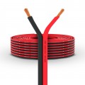 100mt Cavo Rosso Nero 2x1,00 altoparlanti Hi-Fi – cavo audio in rame per diffusori, home theater e impianti stereo