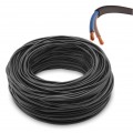 100mt Cavo nero piattina 2x0,75 elettrodomestico H03VVH2-F