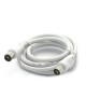 Prolunga antenna TV 2 m 3 m spina maschio bianco cavo coassiale per televisore