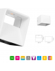 Applique led cob 7w cubo quadrato bianco con biemissione di luce naturale lampada da parete design moderno