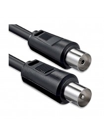 Prolunga Cavo antenna TV maschio-femmina coassiale per televisore tv, decoder, antenna 2mt /5mt già spinato nero