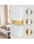 Applique da Parete LED 10W Oro Rettangolare Lampada da Muro Moderna per Interni Luce Calda Naturale Fredda