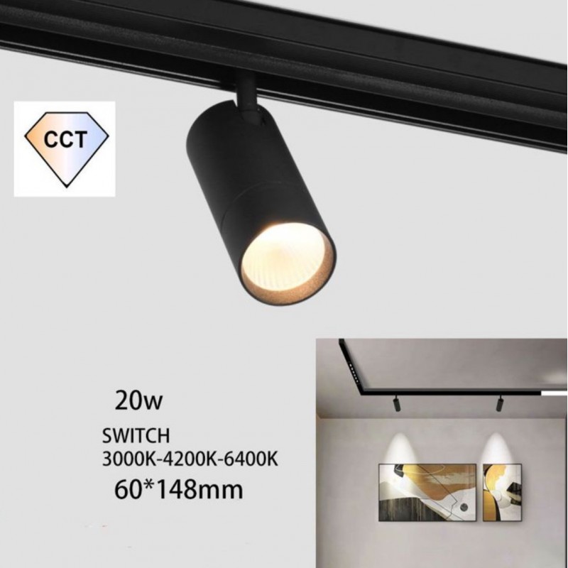 Faretto per binario magnetico 48v 15w CCT