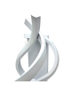 Applique LED da parete 16W lampada 3 luci bianco naturale caldo design moderno a spirale per interni