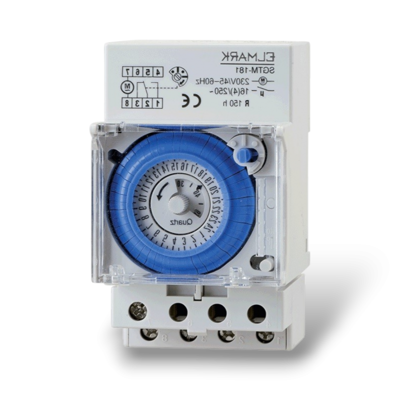 Timer analogico temporizzatore luci 24 ore da quadro elettrico su guida din