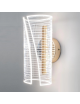 Applique da Parete LED Oro 6W Moderno Lampada da Muro con Struttura Trasparente Verticale Luce Bianca Naturale Calda per Interni
