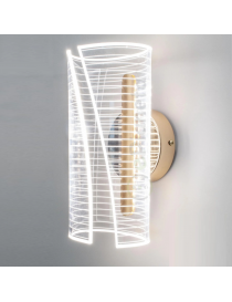Applique da Parete LED Oro 6W Moderno Lampada da Muro con Struttura Trasparente Verticale Luce Bianca Naturale Calda per Interni