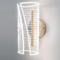 Applique da Parete LED Oro 6W Moderno Lampada da Muro con Struttura Trasparente Verticale Luce Bianca Naturale Calda per Interni