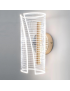 Applique da Parete LED Oro 6W Moderno Lampada da Muro con Struttura Trasparente Verticale Luce Bianca Naturale Calda per Interni