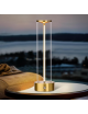 Lampada da tavolo scrivania LED 3W oro grigio ricaricabile touch con filo luminoso magnetico cilindro per ristorante bar