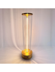 Lampada da tavolo scrivania LED 3W oro grigio ricaricabile touch con filo luminoso magnetico cilindro per ristorante bar