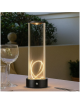Lampada da tavolo scrivania LED 3W oro grigio ricaricabile touch con filo luminoso magnetico cilindro per ristorante bar