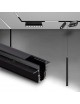 Binario magnetico nero 2m 48V da incasso cartongesso parete soffitto per faretti led con copertura