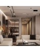 Binario magnetico nero 2m 48V da incasso cartongesso parete soffitto per faretti led con copertura