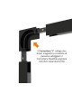Connettore giunzione angolare e angolo curva nero per collegamento binario magnetico 48V